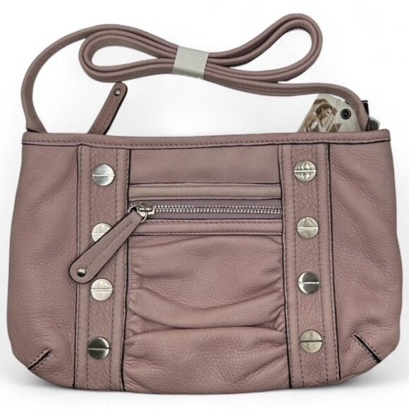 B.Makowsky Handbags - B. Makowsky Dusty Pink Leather Crossbody Bag NWT | Pale Pink Purse | MSRP $149
